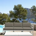 thumbnail image 4 of Mykonos Patio Sofa White with Acrylic Fabric Taupe Cushions, 4 of 8