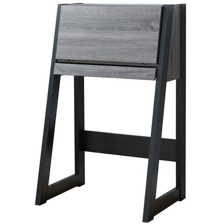 Furniture Of America Vic Modern Wooden Secretary Desk In Dark Gray