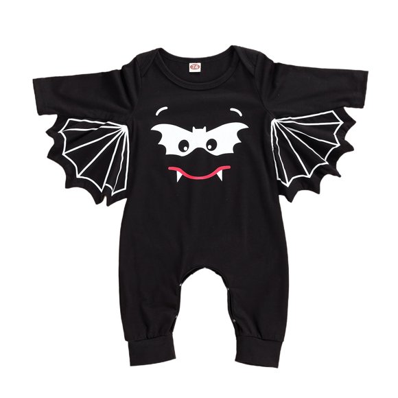 Infant Newborn Baby Halloween Costumes Boy Girl Bats Romper Jumpsuit Brother Matching Outfit