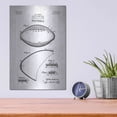thumbnail image 4 of Luxe Metal Art 'Football Blueprint Patent White' Metal Wall Art, 12"x16", 4 of 7