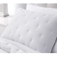 thumbnail image 3 of Chezmoi Collection Milo 3-Piece Soft Cooling Bamboo Fiber Cross-Stitch Quilted Coverlet Set (King, White), 3 of 6