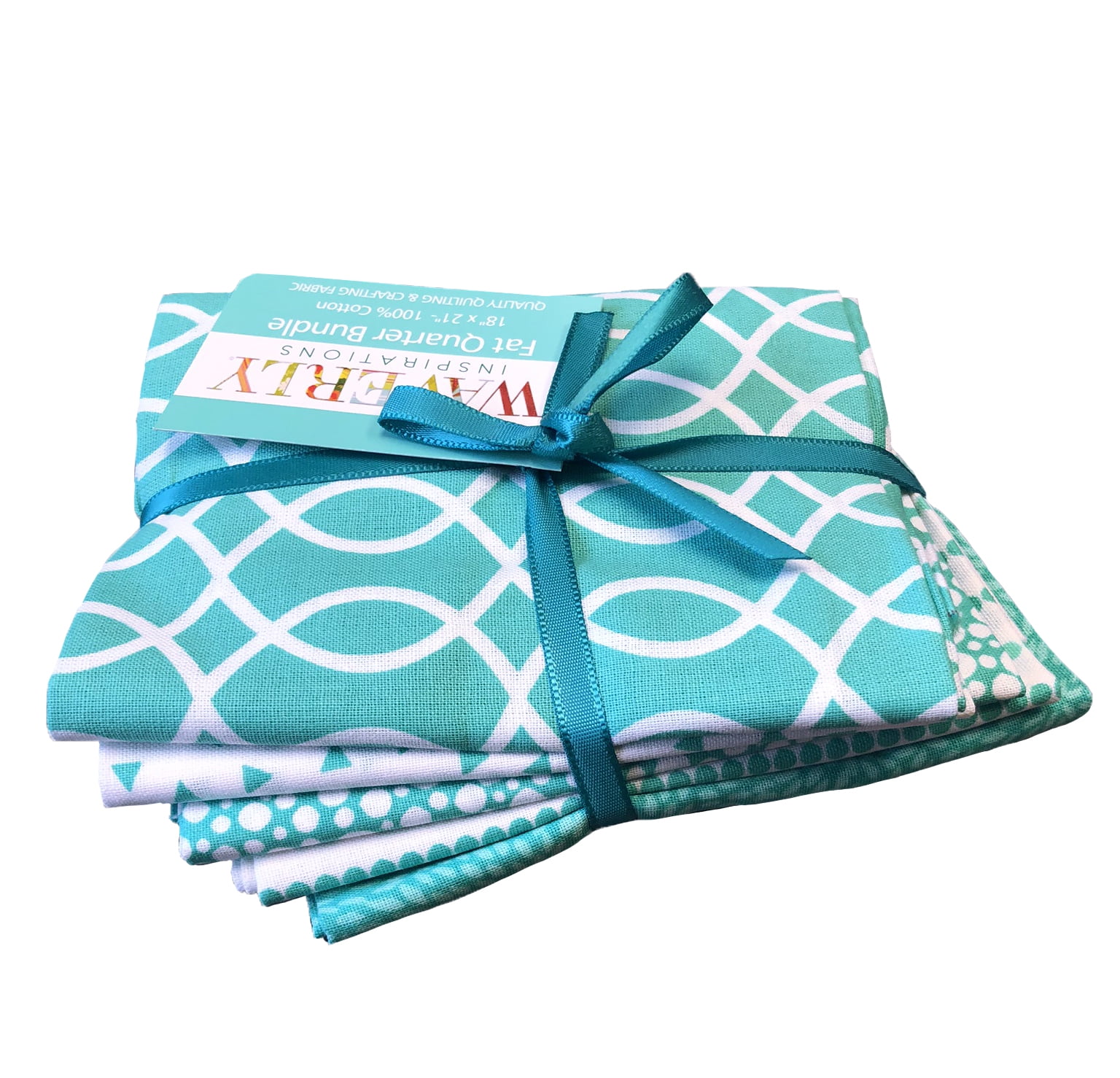 (2 pack) Waverly Inspirations 21" x 0.5 yd 100% Cotton Sewing & Craft Fabric, Blue and White