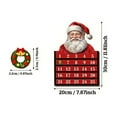 thumbnail image 2 of Wooden Countdown Calendar Featuring Santa Theme for Festive Celebrations and Holiday Countdown, 2 of 6