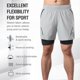 thumbnail image 2 of 2-In-1 Men Running Shorts with Zipper Pockets Quick Dry Exercise Shorts for Training Gym Workout, 2 of 5