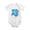 White, variant on Blue Sun Face Cloud Stars Baby Bodysuit, 100% Cotton Short Sleeve Snap Romper, 0-12 Months