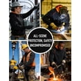 thumbnail image 2 of FR Hoodies for Men Pullover, 7.5oz Lightweight Flame Resistant Sweatshirt, NFPA 2112 CAT2 Long Sleeve Welding Work Shirt Black 2XL, 2 of 7