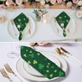 thumbnail image 2 of Cloth Napkins Set of 6 - 20x20 Inches, Happy St. Patrick's Day Washable Reusable Table Napkins, Spring Shamrocks Grass Watercolor Soft & Absortbent Dining Napkin for Party Wedding Hotel Restaurant, 2 of 8