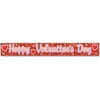 Beistle 8" x 5' Happy Valentines Day Fringe Banner; Red 4/Pack 70880
