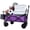 Purple + Steel, variant on 480Lbs Heavy Duty Collapsible Extended Wagon, Canopy & Mosquito Net, Big All-Terrain Beach Wheels, Drink Holders, Side Pocket & Brakes,Black