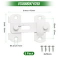 thumbnail image 3 of Uxcell 2-Pack Flip Latch Gate Latch, Cerradura deslizante de puerta de granero de 3 pulgadas para puerta de granero [Blanco mate], 3 of 7