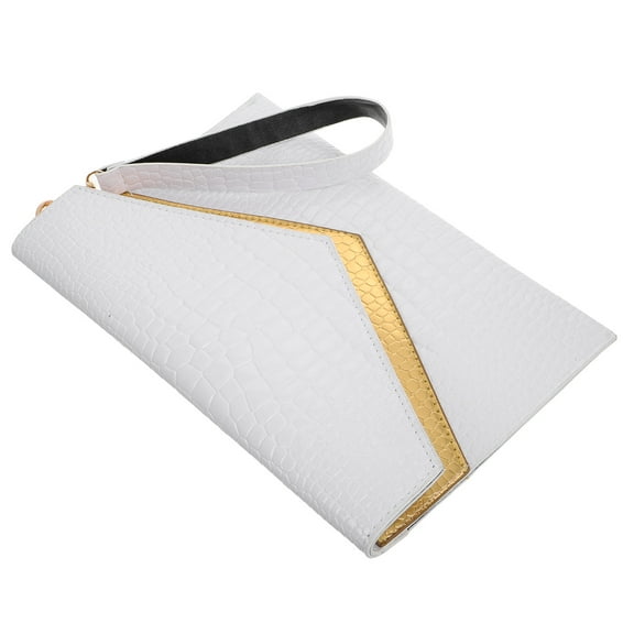OUNONA Women'S Stylish Envelope Clutch Purse With Retro Pattern Lightweight Handheld Bag Pu Leather Wristlet Evening Bag For Weddings