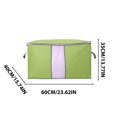 thumbnail image 3 of Honeeladyy Extra Large Blanket Storage Bags Breathable Visual Clothes Storage Containers for King Comforter Bedding Pillow Sheet with Reinforced Handles, Green, 23.62"X13.77"X15.74", 3 of 5