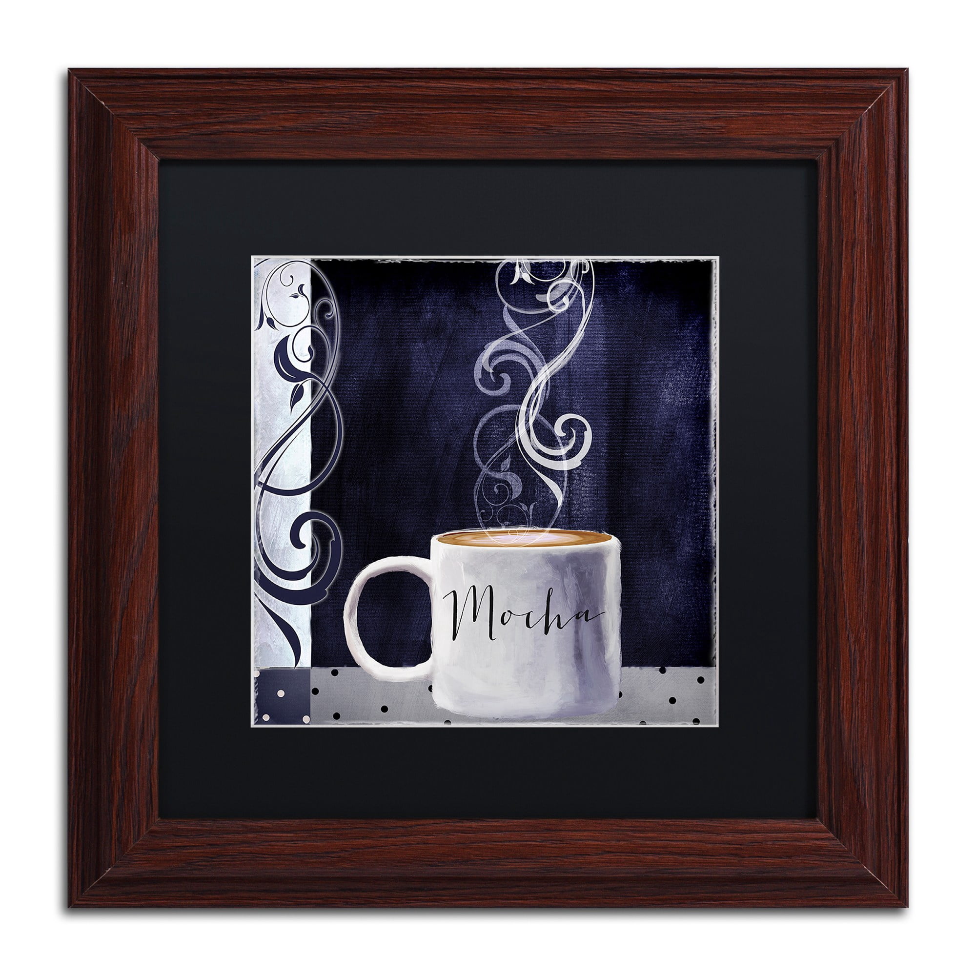 Trademark Fine Art "Cafe Blue III" Canvas Art by Color Bakery Black Matte, Wood Frame