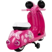 Disney Minnie Mouse 6V Euro Scooter Ride-on Battery-Powered Toy for Girls, Ages 1.5+ Years, by Huffy