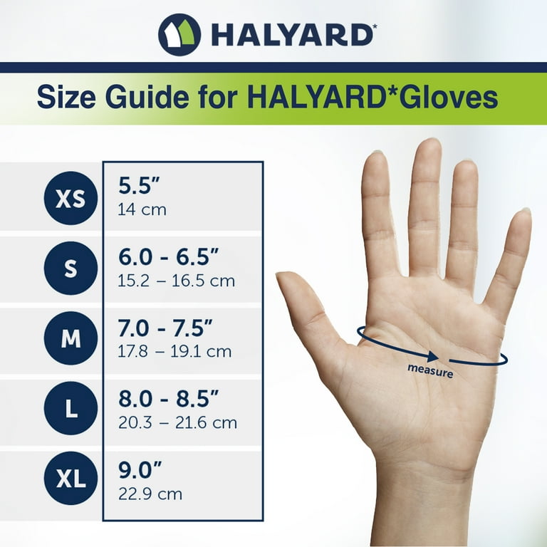 Halyard Nitrile Exam Gloves Large Disposable 300 Count Blue