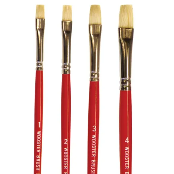 #3 Wooster F1622 Artist Brush White Bristle Oil Brights Artist Paint Brush