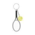thumbnail image 1 of MKHSQHDG Today's Deals Tennis Keychain Mini Tennis Rackets with Ball Keychain Key Ring, 1 of 9