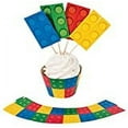 thumbnail image 2 of Block Party Cupcake Collars with Picks - Party Supplies - 100 Pieces, 2 of 2