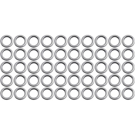 RANMEI 50pcs Fishing Split Ring Crank Hard Bait Snap Lure Swivel Double Loop Split Open