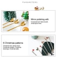 thumbnail image 3 of Yuarrent Juego de cucharas de Navidad de 6 uds., vajilla de acero, agitador de crema de té dorado de Navidad, cucharas para sopa y café, Kits de decoración para fiestas Plata/6 piezas, 3 of 6