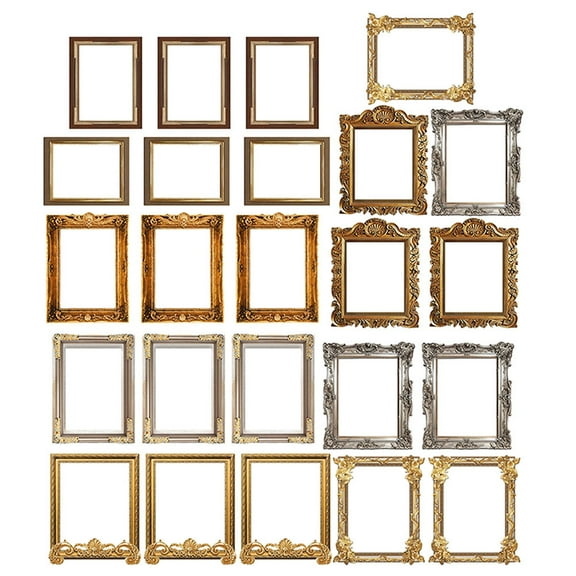 WRITWAA Assorted Color PVC Wall Decal Stickers for Parties, Funky Picture Frame Designs, and Easy to Apply