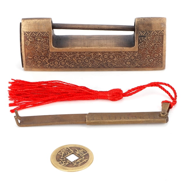 Retro Padlock, Fine Copper Material Antique Padlock, Vintage Lock, Easy To Install For Antique Wooden Boxes Tool Boxes Gift Boxes Jewelry Boxes 5cm Spacing