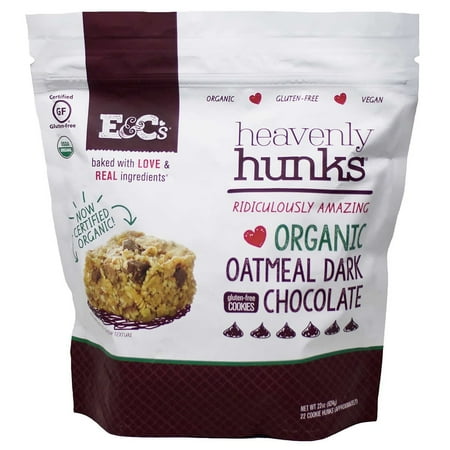 E&C?s Snacks Heavenly Hunks - Certified Organic Gluten-Free Oatmeal Dark Chocolate Cookies (22 oz)
