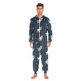 thumbnail image 3 of FORMRS Onesies Pajama for Adults Unisex Hoodie Winter Jumpsuit One Piece Sleepwear, Sizes S-2XL, Rocket Pattern, 3 of 7