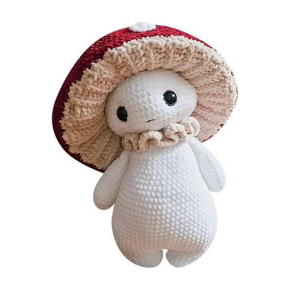 10cm Positive Mushroom Gifts Love Support,Gifts for Her/Him Friends Birthday Mother's Father's Day Mom Dad Girlfriend,Crochet Mushroom Doll with Emotional Cards Cheer Up Desk Decors (Encouraging)