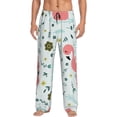 thumbnail image 2 of Picia Cute Flamingo Mens Soft Woven Cotton Elastic Waistband Sleep Pajama Pant Lounge Sleep Pant With Pockets And Drawstring-XX-Large, 2 of 9