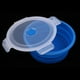 thumbnail image 4 of Contenedores De Almacenamiento De Alimentos Plegables Con Tapa Hermética, Contenedor De Almacenamiento Plegable De Silicona Para Acampar Picnic, Micro Azul, 4 of 8