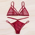 thumbnail image 7 of Everyday Bras for Women Women's Lace Camisole Shorts Set Sleepwear Large Men Underwear 5xl Lace Curtain Set 63 Lace Lingerie Shorts Set Lace Pajama Set for Women Fruit Pack Lace Bandeau Bra Red L, 7 of 7