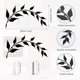 thumbnail image 4 of 2 Pieces Metal Tree Leaf Wall Decor Art Branch Leaf Wall Art Black Iron Wall Decor Metal Leaf Wall Scroll Branch Wall Sculptures for Home Garden Office Living Room Indoor Outdoor Decorations, 4 of 5