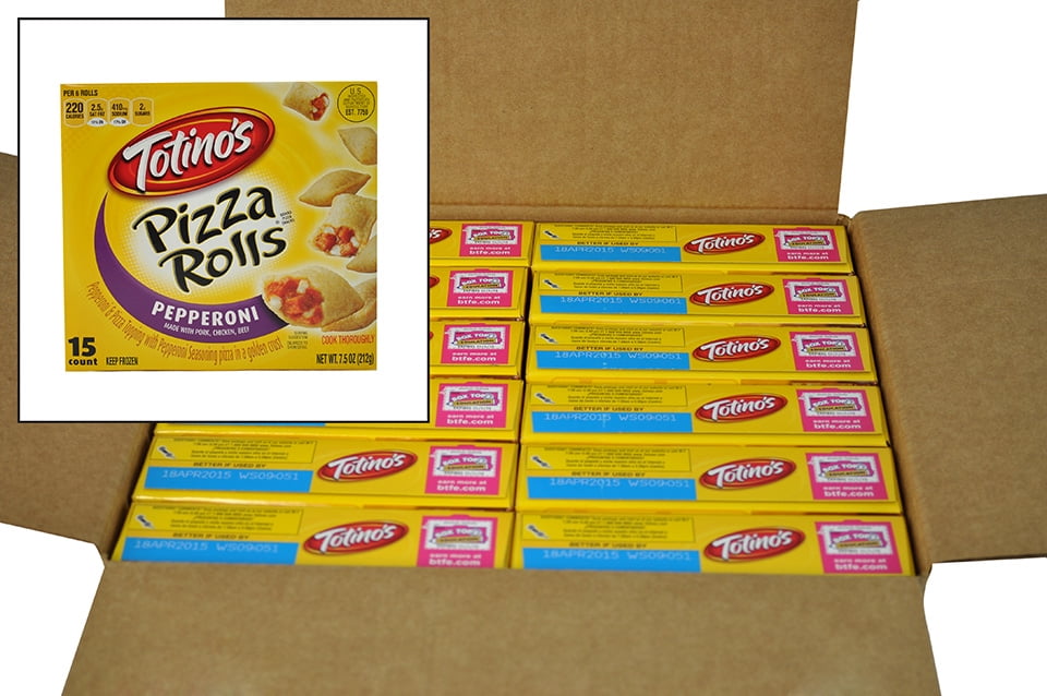 Case of 12, Totino's, Pizza Rolls Snacks, Pepperoni, 7.5 oz