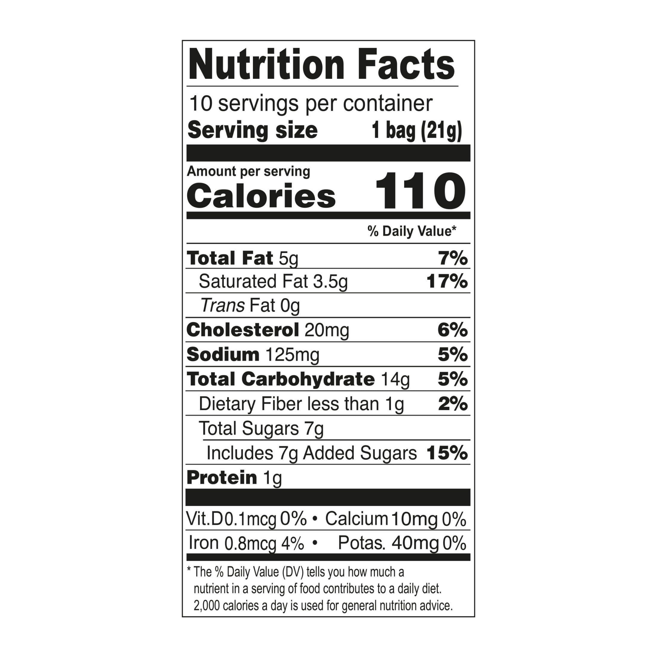 (2 pack) Tate's Bake Shop Tiny Chocolate Chip Cookies, 10 Snack Packs