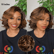 LUVME 1 SEC INSTALL WIG | Mature Boss Brown Ombre Highlight / Natural Black / Salt and Pepper Loose Wave Glueless Minimalist HD Lace Wig