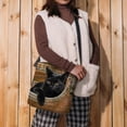 thumbnail image 2 of Stylago Women's Tote Bags with Button Cute Cat Shoulder Bag Fashion Shopping Handbags Adjustable Strap Storage Bag Pockets Yellow, 2 of 5