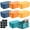 14 x 10 x 6 in, variant on 8 Pcs Plastic Storage Bins Stackable Baskets with Lid and Handle Colorful Desktop Storage Box Cubby Containers for Shelf Bedroom Office, Include 1 Erasable Marker, 16 Stickers (14 x 10 x 6 In)