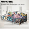 thumbnail image 7 of Jiueut Boho Mandala Print Armless Futon Sofa Cover, Comfortable Non Armrest Couch Chair Covers Anti-Slip Furniture Cover with Elastic Band, 7 of 7