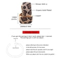 thumbnail image 2 of Z ZACHÉ Dainty Leopard Print Earrings Cubic Zirconia 18k Gold Plated Women Square Earrings, 2 of 6