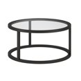 thumbnail image 4 of Henn&Hart Table Basse Base Ronde en Métal Pedastal Finition Noire et Bronze, 4 of 8