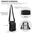 thumbnail image 6 of HELLHERO Grey Stone Texture with Zipper Women Shoulder Bag Polyester for Unisex, 6 of 7