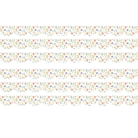 Teacher Created Resources Cottagecore Die-Cut Border Trim, 35 Feet Per Pack, 6 Packs