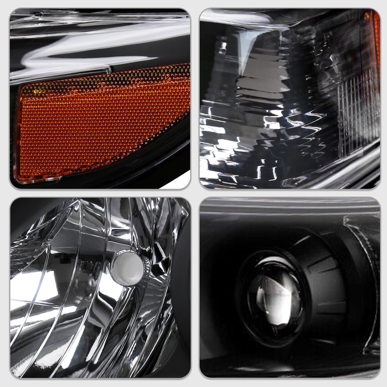 For 2011-2020 Toyota Sienna 4Dr Projector Halogen Headlights Assembly Left+Right