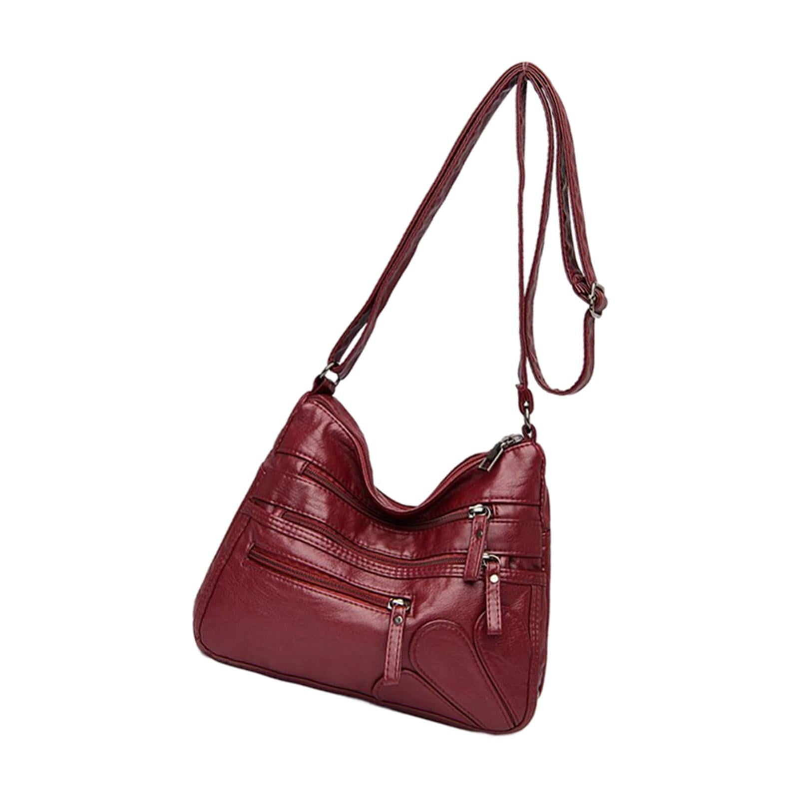 Runquan Women Shoulder Bag Bags Handbag Purse Leather Tote Bag Red Red