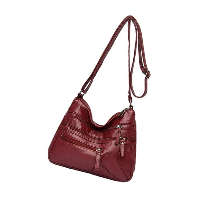 Bolso de hombro para mujer, bandolera, bolso de mano, bolso cómodo , mini Rojo Hugo Bolso tote con varios bolsillos