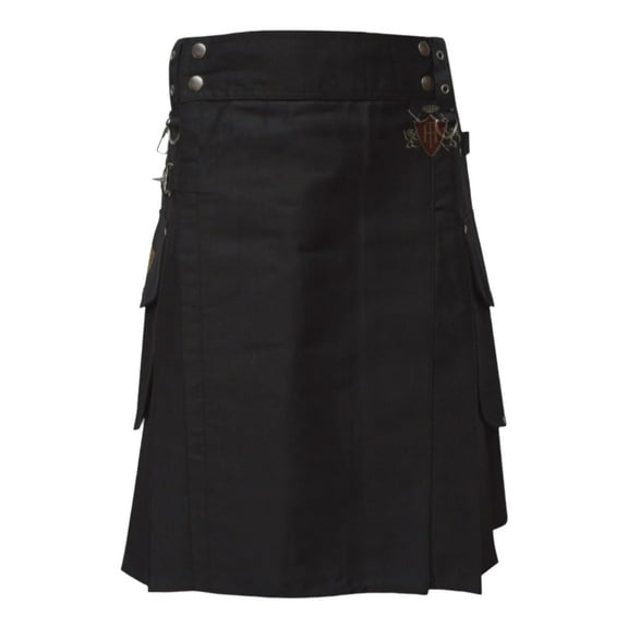 New Black Utility Kilt
