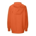 thumbnail image 5 of Brondbend Hoodie Sweatshirt for Women Pullovers Women Mock Neck Long Sleeved Solid Color Pocket Fashion Top with Drawstring Loose Fit Fall Winter Party Work Casual Top (Orange), 5 of 6