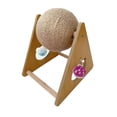 thumbnail image 4 of Bola rascadora para gatos con soporte, bola de cuerda de sisal, multiusos, resistente, para interiores, rascador para gatos con campana., 4 of 9