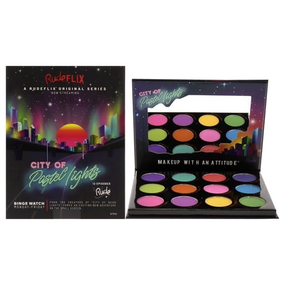 Sombra Rude Cosmetics City of Pastel Lights Paleta 12 pigmentos 0.41 oz